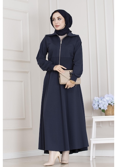 Sevitli Fermuarlı Etekli Takım-lacivert-5493 Lacivert