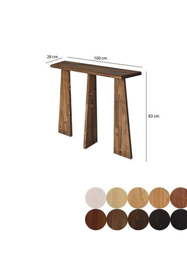 Ela Wood Working Cleopatra Masif Ağaç Dresuar 100cm Ceviz