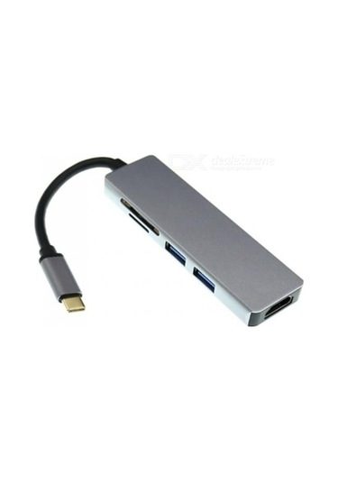 Type-C Hdmı 4K Usb 3.0 Sd Tf Kart Okuyucu Kablo Adaptör Çoklayıcı