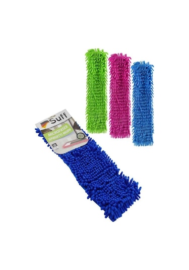 Suff1 Adet Nemli Ve Kuru Makarna Mop Ucu Mikrofiber Paspas Yedeği 40 Cm