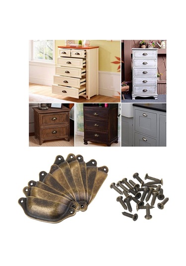 Suntek 10 Adet Antik Pirinç Kapı Dolap Topuzu Dolap Çekmece