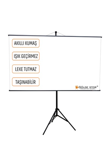 En150cm Boy95cm Projeksiyon Perdesi Tripodlu-ayaklı Taşınabilir