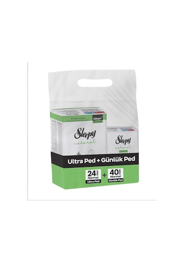 Sleepy Ultra Ped Normal 24'lü + Günlük Ped Normal 40'lı