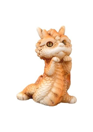 Mini Ejderha Süs Parlak Renkler Sevimli Ejderha Heykelcik Reçine Süs Yeni Yıl Süslemeleri I