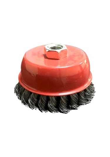 Burgulu Çanak Burgulu Tel Fırça 75 Mm