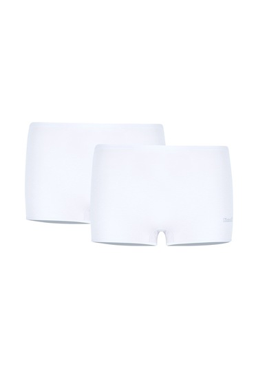 Kom Basic Kadın Short Külot 2li Beyaz Beyaz