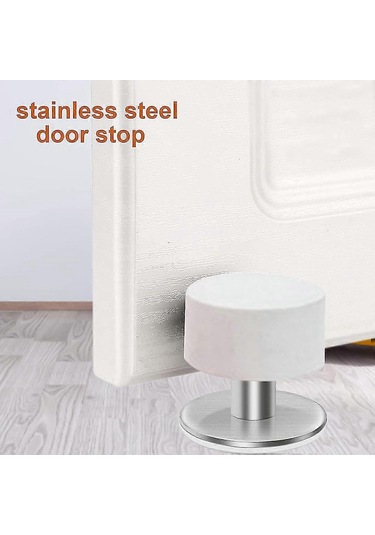 Adet Kendinden Yapışkanlı Kapı Stoperi Sağlam Paslanmaz Çelik Kauçuk Stoper Beyaz Diğer