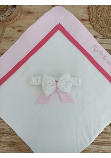 Yenidoğan Bal Peteği My Prince Taç Nakışlı Delüks Kundak Bebek Battaniyesi Pembe Renkli Çok Renkli