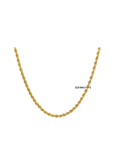 Çelik Zincir Altın Kaplama Burgu Model 2,5 Mm Zn-126 Altın