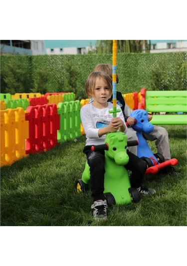 King Kids Tekerlekli Truva At Yeşil