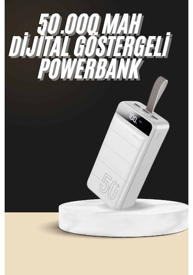 Hızlı Taşınabilir 50.000 Mah Powerbank Led Ekran Android Ve İos Uyumlu Diğer