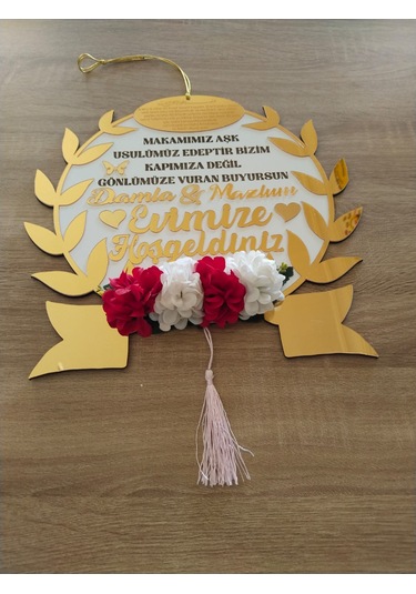 Çelik Kapı Süsü Aynalı Pleksi Çok Şık Kaliteli 1 Sınıf Çiçekli