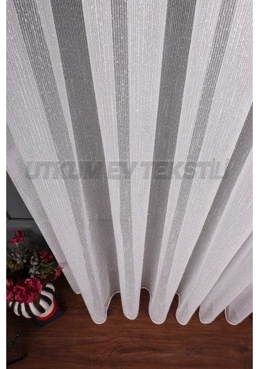 Gümüş Simli Keten Düz Tül Perde Akdz 920