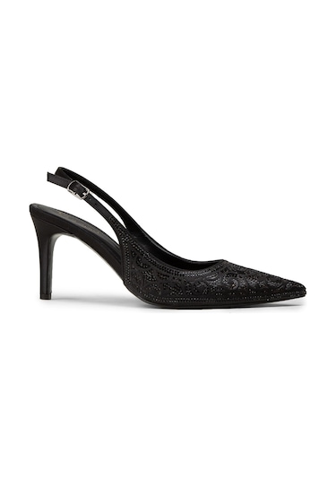 Deery Kadın Siyah Taş Detaylı Slingback Stiletto - Rd035zsyhm01 siyah