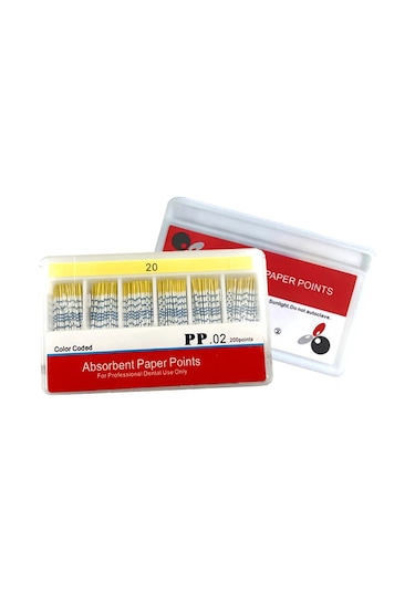 Diş Emici Kağıt Noktaları 04 06 F1-f3 Kök İptal Endodonti Gutta Percha Pamuk Elyaf İpuçları Diş Gutta Percha Kağıt Noktası Kahverengi