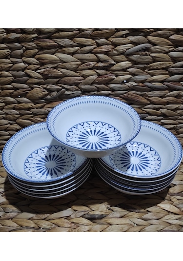 Güral Porselen Dijital 12 Adet 14 Cm Küçük Çorba Kase