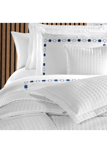 Pasioni Saten Elegante Lacivert Nakışlı Çift Kişilik Nevresim Takımı Lacivert