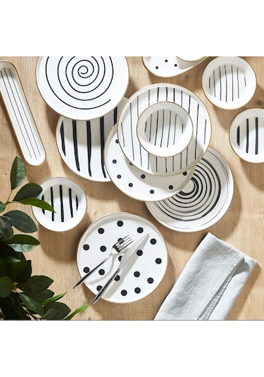 Fecra Dark 25 Parça Kahvaltı Seti Beyaz