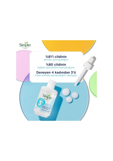 Simple %3 Hyaluronic Acid + B5 Vitamin Booster Serum 2 x 30 ML