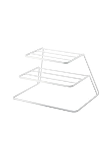 Beyaz Mutfak Ütüsü Üç Katmanlı Bulaşıklık Dolabı Katmanlı Raf Plakası Sofra Takımı Depolama Organize Drenaj Beyaz