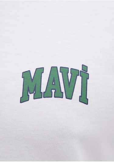 Mavi - Mavi Logo Baskılı Beyaz Tişört 0611714-620 Beyaz