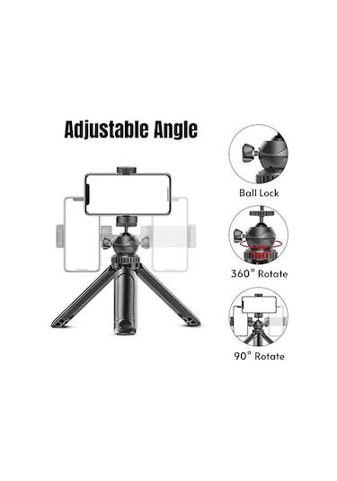 Bluetooth Kumandalı Masaüstü Mini Tripod / 360 Ayarlanabilir 32