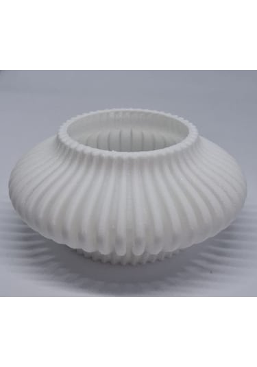 İkili Elmas Çizgili Tealight Mumluk Beyaz