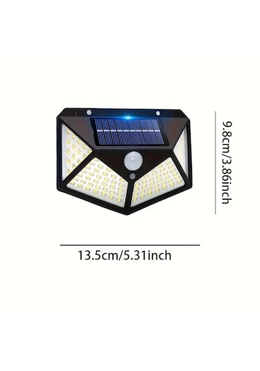 Hb-100 Model 10'lu Paket 100 Led Solar Hareket Sensörlü Güneş Ene