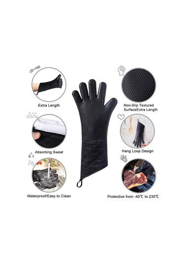 Suntek Barbekü Eldivenleri Fırın Eldivenleri Isıya