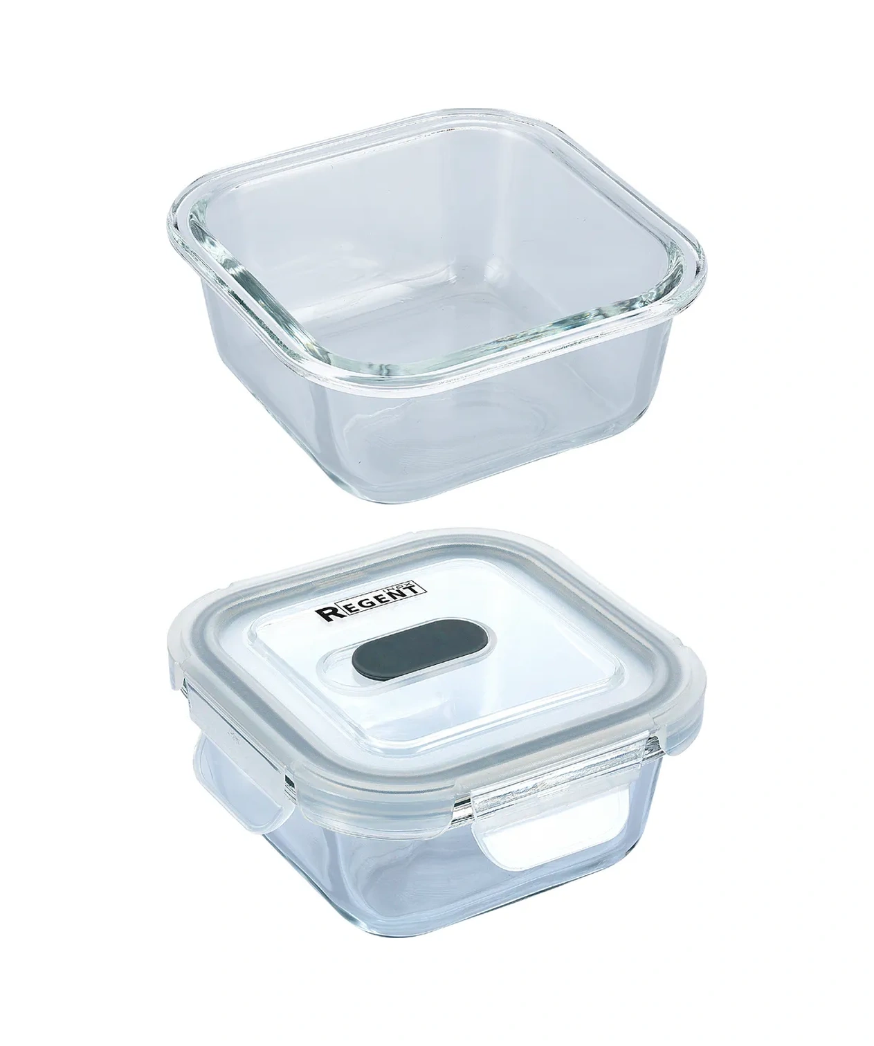 Regent İnox Kapaklı Cam Yemek Kabı 443596416 Beyaz