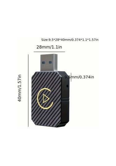 Honeybeeshop Kablosuz 2si 1 Arada Carplay Android Auto Adaptörü Gümüş Universeusb Usb C Dongle İos 10 Android 11 Uyumlu 36v Kablosuz Araç Çözümü