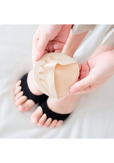 Jeehugo Unisex Beş Çiftli Ayak İçi Çorapları: Ince, Teri Emici, Sürtünmeyi Önleyici, Tek Renkli, Tüm Bedenlere Uygun Çok Renkli