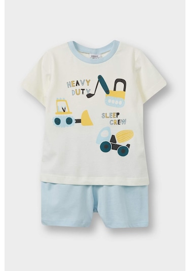 Defacto Erkek Bebek 4lü Pijama Takımı Araç Baskılı Kısa Kollu Penye Üst Şort E1192a525hsbe440 Mavi Defacto Erkek Bebek 4lü Pijama Takımı Araç Baskılı Kısa Kollu Penye Üst Şort E1192a525hsbe440 Mavi