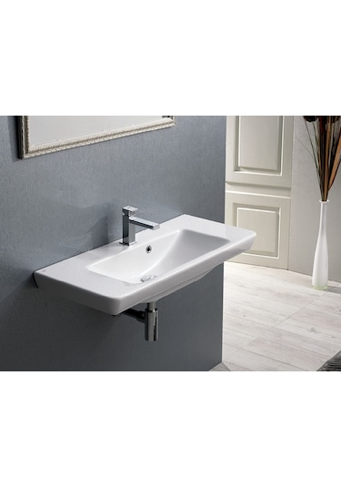 Cerastyle Turkuaz Porto Etajerli Lavabo 55 x 38 CM