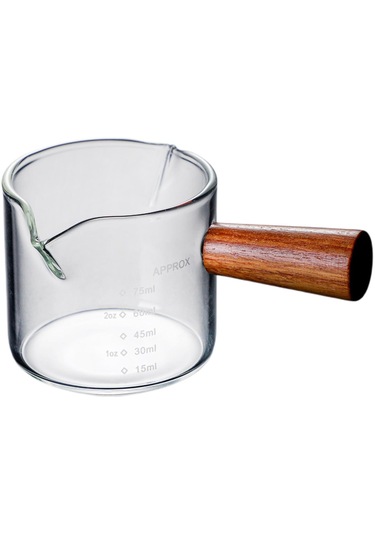 Suntek Barista Süt Barı Için Ahşap Saplı Şeffaf Çift A