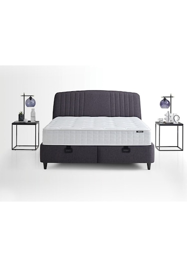 Yataş Bedding Silver Therapy Yatak, Canto Baza, Silver Başlık Tek Kişilik 3'lü Set 90x190 - Antrasit
