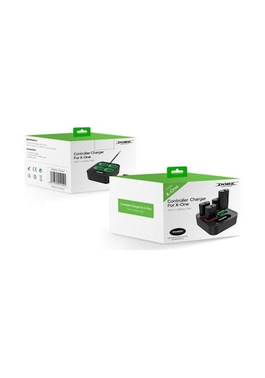 Xbox One / Xbox Series S/x Dörtlü Batarya Şarj Yuvası + 4 Adet Batarya