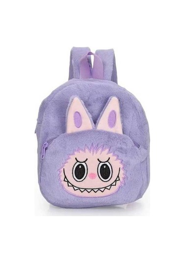 Fastbuy Sevimli Çizgi Karakterli Mor Omuz Çantası - Yumuşak, Renkli Çocuk Çantası Mor
