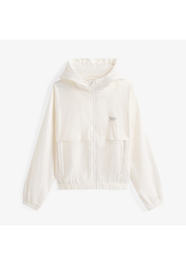Tommy Hilfiger Repeat Logo Water Repellant Kadın Beyaz Ceket Dw0dw20952 Beyaz