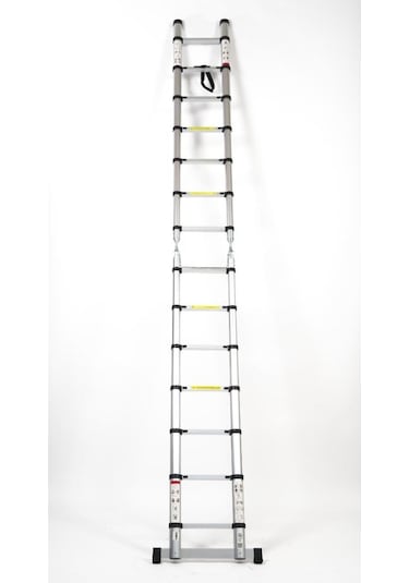 Cardilife 220cm+220 Cm 7+7 Basamaklı A Tipi Açılır Teleskopik Alüminyum Merdiven 7+7