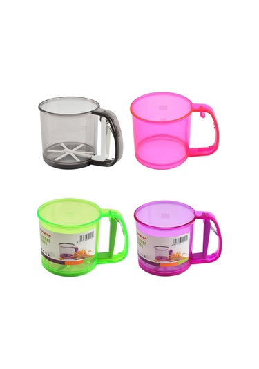 Sones Kullanışlı Elde Tutulan Un Eleği Pudra Şekeri Eleği Pişirme Aleti Kahverengi