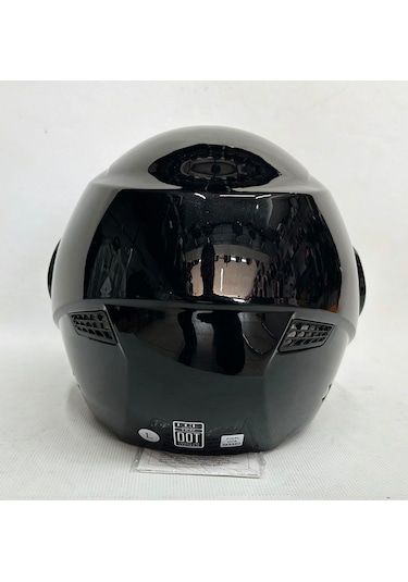 Gdr Yarım Kask Of-627 Parlak Siyah Renk Şefaf Vizörlü -