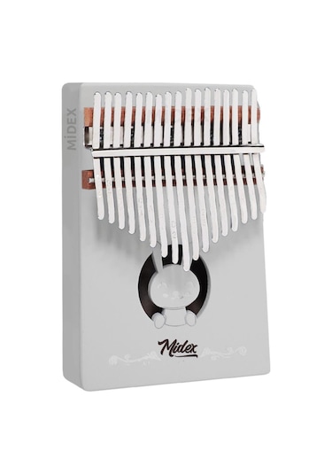 Midex Klx-550 Beyaz Renk Gerçek Ağaç Kalimba 17 Tuşlu Full Set