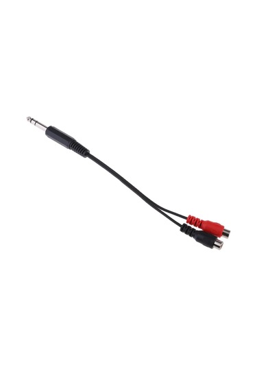 Suntek 6.35mm Trs Stereo Erkek Fiş - 2rca Dişi Jack Y Splitter