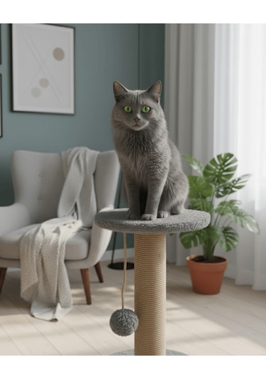 Reyo Pet Stepli Kedi Tırmalama Tahtası Gri