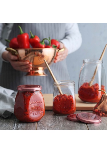 LAV Tasty Cam Kavanoz Tekli Orta Boy 550 ml Metal Kapaklı (Erzak Saklama/Turşu Kavanozu )