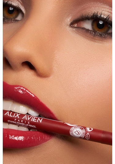 Alix Avien Suya Dayanıklı Uzun Süre Kalıcı Yumuşak Dudak Kalemi Staying Power Lip Pencil 58 Cherry