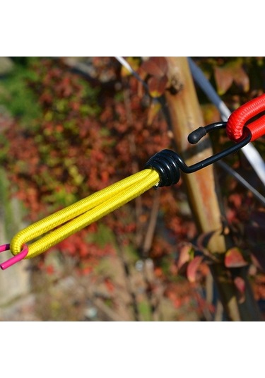 Pazly 5'li Set Kamp İpi - Çadır Sabitleme, Bagaj Bağlama İçin Esnek Dayanıklı Yeşil-siyah 150mm Çok Renkli