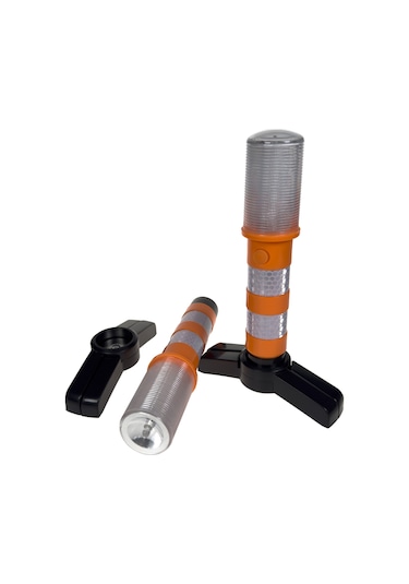 2 Fenerli Trafik Lambası Seti Uyarı Işığı Güvenlik Seti