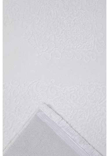 Voyage %100 Akrilik Yumuşak Dokulu Halı Kilim Salon Mutfak Koridor Yolluk Dokuma Makine Halısı Ac-109 Krem